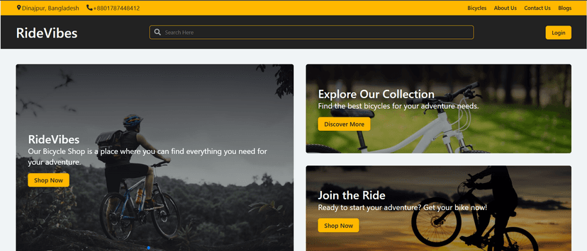 RideVibe - Bicycle E-commerce Platform